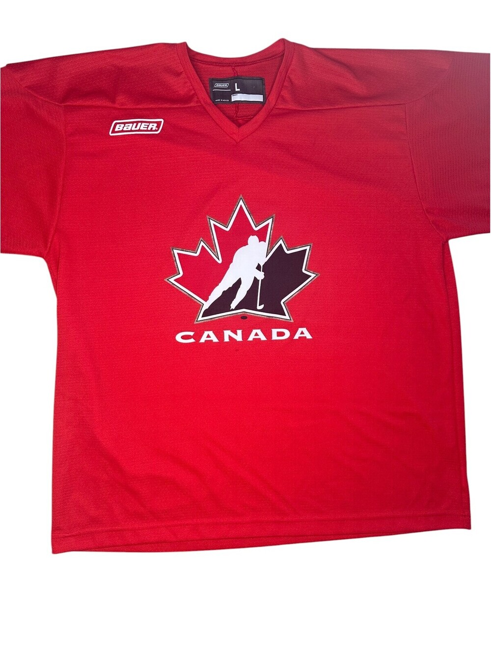 Bauer Men's L Hockey Canada Red Jersey